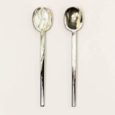 Kitchen utensils - Baguette black and white horn small salad server - L INDOCHINEUR X RIVÊT