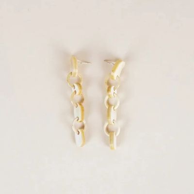 Jewelry - Blond horn Fibre earrings - L INDOCHINEUR X RIVÊT