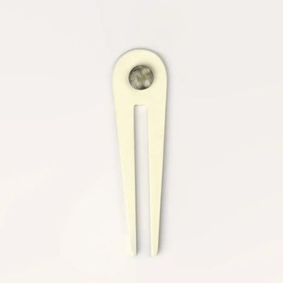 Barrettes - Double Pique à cheveux corne noire Africaine et laque - L INDOCHINEUR X RIVÊT