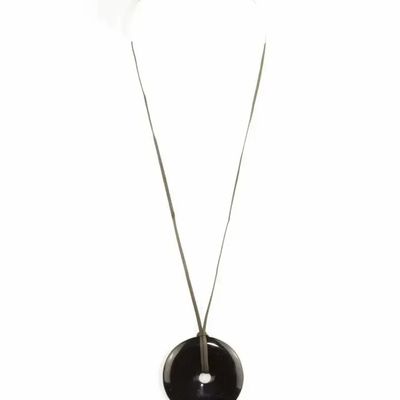 Bijoux - Pendentif disque percé en corne blonde - L INDOCHINEUR X RIVÊT