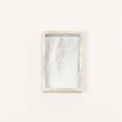 Trays - Small Titan tray in white cloudy marble - L INDOCHINEUR X RIVÊT