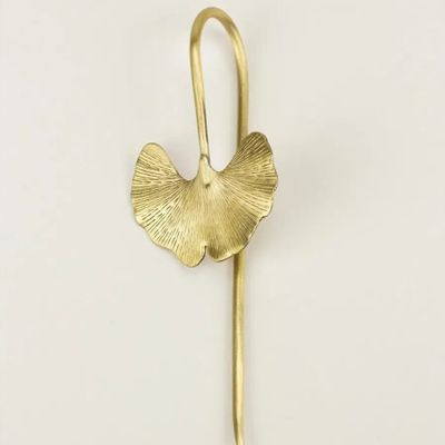 Barrettes - Gingko-shaped hairpin in silvery metal - L INDOCHINEUR X RIVÊT