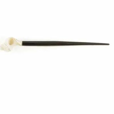Barrettes - Snail-shaped hairpin in black horn and mother of pearl - L INDOCHINEUR X RIVÊT