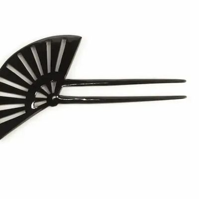 Barrettes - Pique à cheveux éventail désaxé en corne blonde - L INDOCHINEUR X RIVÊT