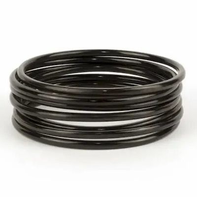 Bracelets - Seven-band bracelets in marbled black horn in Size M - L INDOCHINEUR X RIVÊT