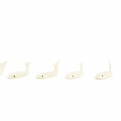 Knives - Set of 6 whale knife holders in bone - L INDOCHINEUR X RIVÊT