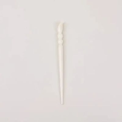 Barrettes - Bamboo-shaped hairpick in plain black horn - L INDOCHINEUR X RIVÊT