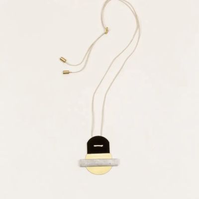 Bijoux - Pendentif Horizon Laiton pierre - L INDOCHINEUR X RIVÊT