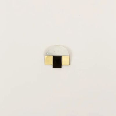 Brooches - Stone & brass Colonne brooch - L INDOCHINEUR X RIVÊT