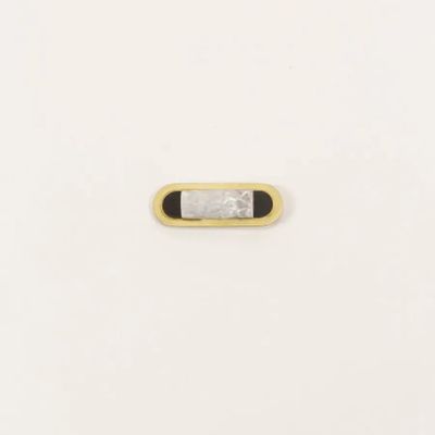 Brooches - Stone & brass Cartouche brooch - L INDOCHINEUR X RIVÊT