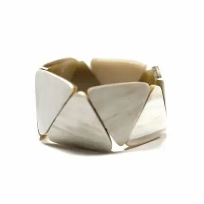 Bracelets - Triangle beads bracelet in blond horn - L INDOCHINEUR X RIVÊT