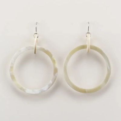 Jewelry - Big and small rings earrings in blond horn - L INDOCHINEUR X RIVÊT