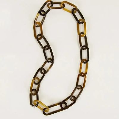 Jewelry - Necklace with thick links in buffalo hoof - L INDOCHINEUR X RIVÊT