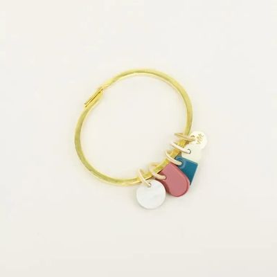 Bracelets - Bracelet Forêt en laiton naturel avec 4 pampilles - L INDOCHINEUR X RIVÊT