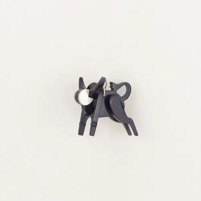 Jewelry - Buffalo charm for necklace in black horn and mother-of-pearl - L INDOCHINEUR X RIVÊT