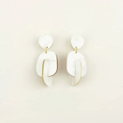Jewelry - Mi-bois clip-on earrings in blond horn - L INDOCHINEUR X RIVÊT