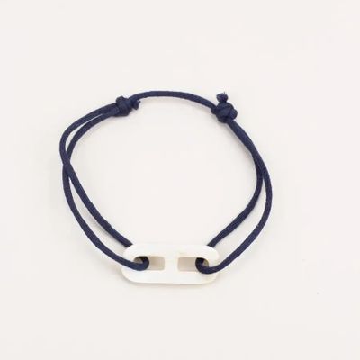 Bracelets - Bracelet fil oval 2 trous en corne blonde - L INDOCHINEUR X RIVÊT
