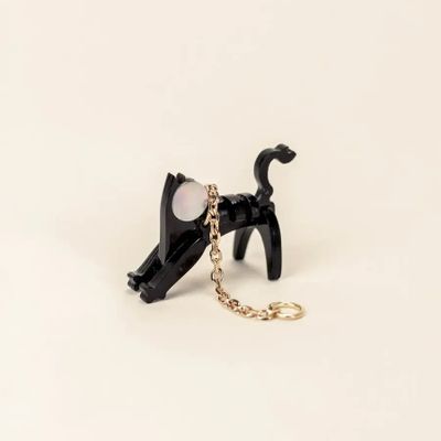 Bijoux - Bijou d'oreille Tigre en corne noire et nacre - L INDOCHINEUR X RIVÊT