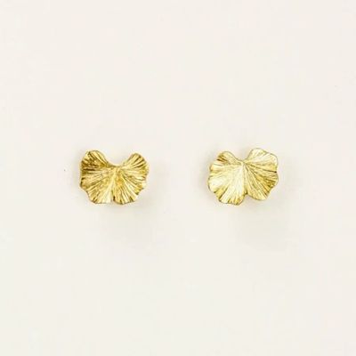 Bijoux - Boucles d'oreilles Gingko en laiton - L INDOCHINEUR X RIVÊT