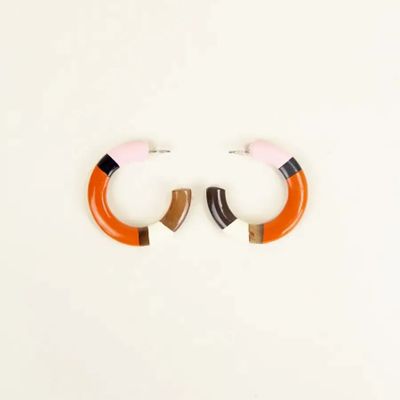 Jewelry - Hoop earrings in hoof and tricolor lacquer - L INDOCHINEUR X RIVÊT