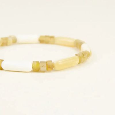 Bracelets - Gelule elastic bracelet in blond horn - L INDOCHINEUR X RIVÊT