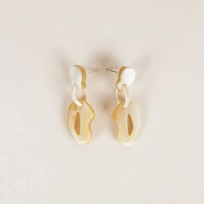 Jewelry - Blond horn Atome earrings - L INDOCHINEUR X RIVÊT