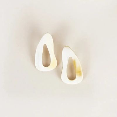 Bijoux - Boucles d'oreilles Bore en corne blonde - L INDOCHINEUR X RIVÊT