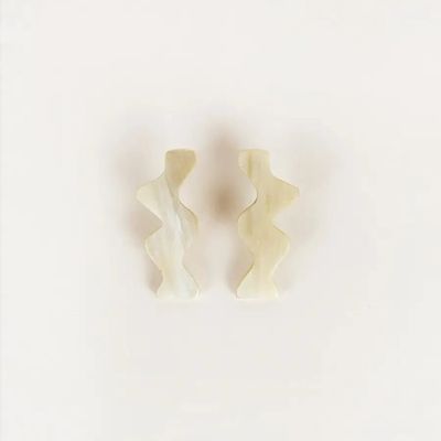 Bijoux - Boucles d'oreilles Flux en corne blonde - L INDOCHINEUR X RIVÊT