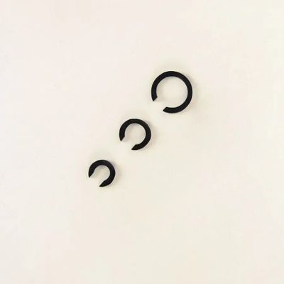 Jewelry - Set of 3 flat earcuffs in marbled black horn 14-18-20 mm - L INDOCHINEUR X RIVÊT