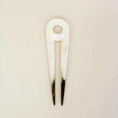 Barrettes - Double hairpin in blond horn - L INDOCHINEUR X RIVÊT