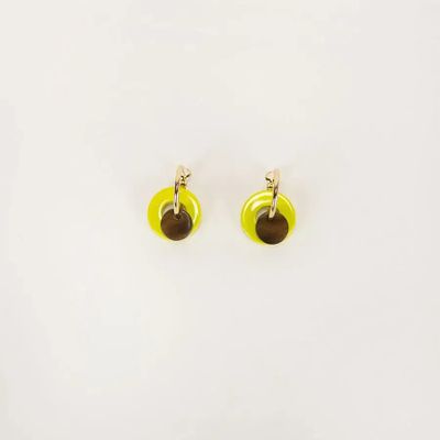Jewelry - Pellet earrings in hoof with blue lacquer - L INDOCHINEUR X RIVÊT