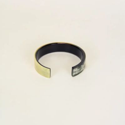 Bracelets - Thin cuff in marbled horn, size S - L INDOCHINEUR X RIVÊT