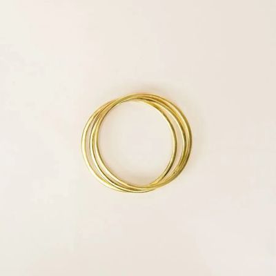 Bracelets - Set of 4 thin bangles in brass in size M - L INDOCHINEUR X RIVÊT
