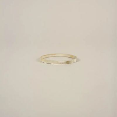 Bracelets - Bandeau bracelet in blond horn and coffee cream lacquer, size M - L INDOCHINEUR X RIVÊT