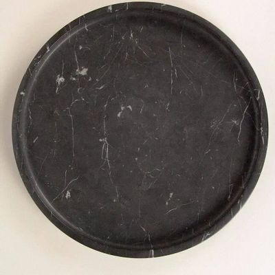 Trays - Cassiopée very large round tray in white marble - L INDOCHINEUR X RIVÊT