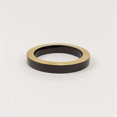 Bracelets - Wooden round bracelet, black and gold lacquer, size L - L INDOCHINEUR X RIVÊT