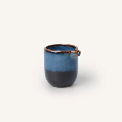 Kitchen utensils - Gravy pot, Hoa Bien jade light brown enamel - L INDOCHINEUR X RIVÊT