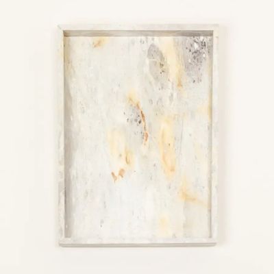 Plateaux - Grand plateau Antarés en marbre blanc - L INDOCHINEUR X RIVÊT