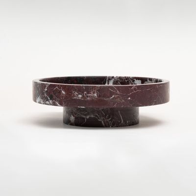Plats et saladiers - ‘CYCLO’ ROSSO LEVANTO MARBLE BOWL - KIWANO CONCEPT