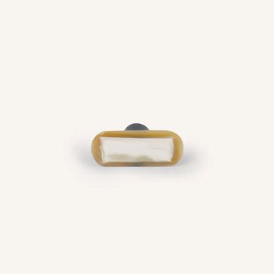Accessoires à fixer - Patère diamant oval, corne noire Africaine, J - L INDOCHINEUR X RIVÊT