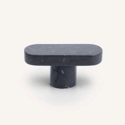 Mounting accessories - Oval coat hook, black marbled horn, F - L INDOCHINEUR X RIVÊT
