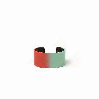 Bracelets - Thin cuff, yellow-blue melted lacquer, size M - L INDOCHINEUR X RIVÊT