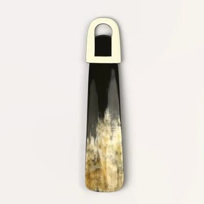 Shoes - Small shoehorn in blond horn and black lacquer - L INDOCHINEUR X RIVÊT