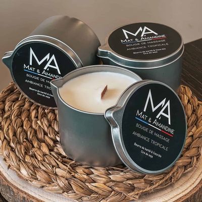 Spas - Bougie de massage - AMBIANCE TROPICALE - MAT AMANDINE