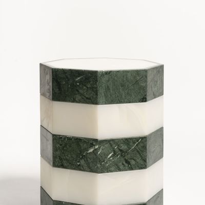 Coffee tables - Marble & Natural Stone Side Table — Gisou Bicolour - STUDIO GAÏA