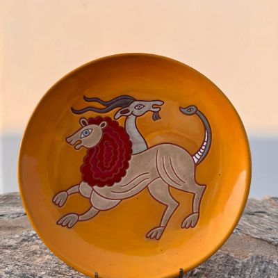 Objets de décoration - Assiette chimère Anthologist x Valsamakis, petite, jaune - ANTHOLOGIST