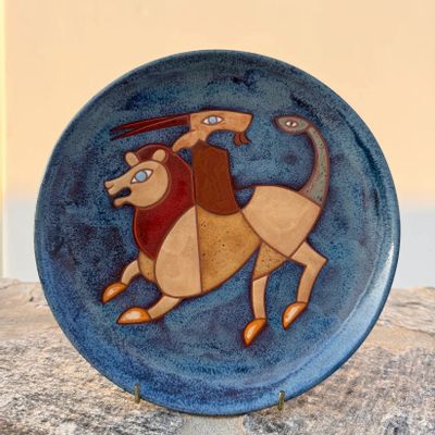 Objets de décoration - Petite assiette en forme de chimère Anthologist x Valsamakis, bleu cla - ANTHOLOGIST