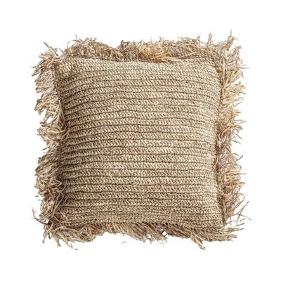 Cushions - JORDI - Removable natural raffia cushion with zip - HYDILE