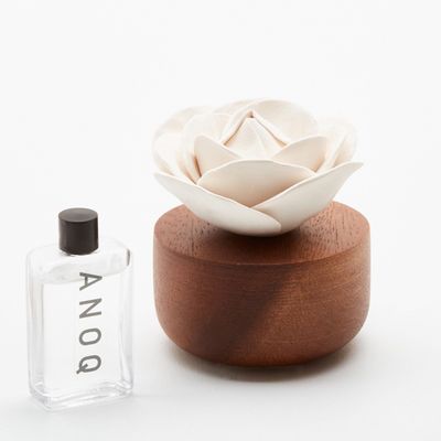 Décorations florales - Diffuseur de parfum Rose - Parfumeur en bois et porcelaine décoratif. - ANOQ