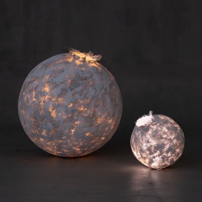 Floor lamps - Dvoє Floor Lamps – Sculptural Hemp Fiber Duet of Light - PLETOSTUDIO